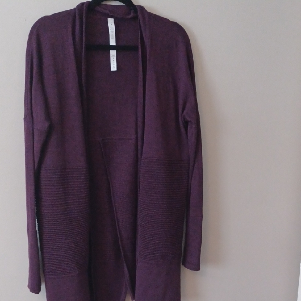 Lululemon Women's Purple Open-Front Sweater Cardigan